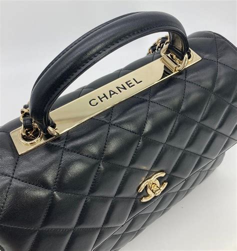 chanel top handle bag gold|chanel trendy top handle.